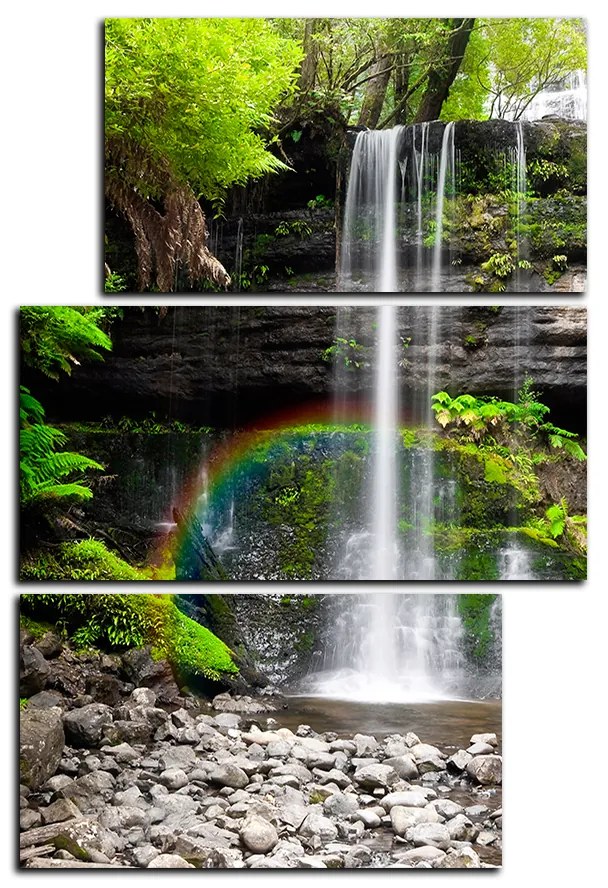 Obraz na plátne - Prírodný vodopád - obdĺžnik 7229D (90x60 cm)