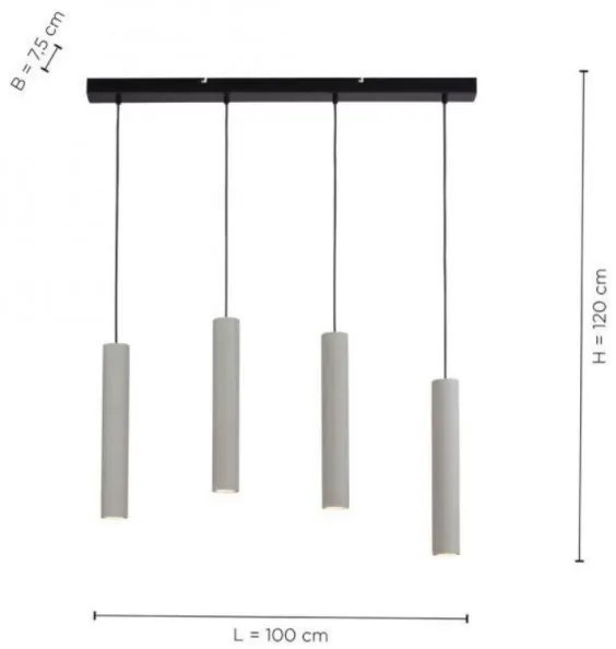 Paul Neuhaus 2204-22 - Luster na lanku ETON 4xGU10/35W/230V