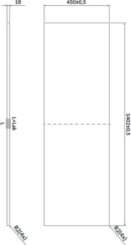 Cersanit Larga, doska na skrinku 140cm, mramor Calacatta, S932-054