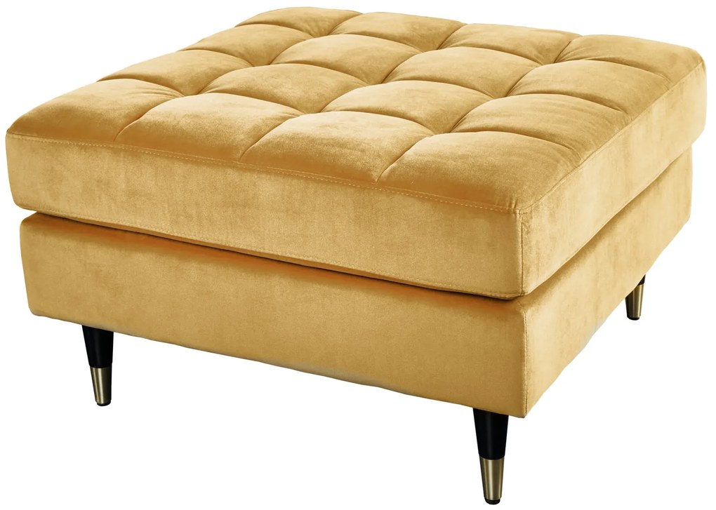 Taburetka Velvet Cozy 80cm horčicovo žltý zamat