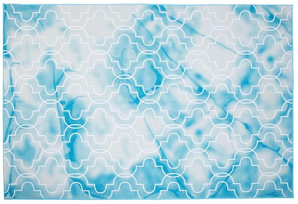 Koberec 140 x 200 cm modrá/biela ELAZIG Beliani