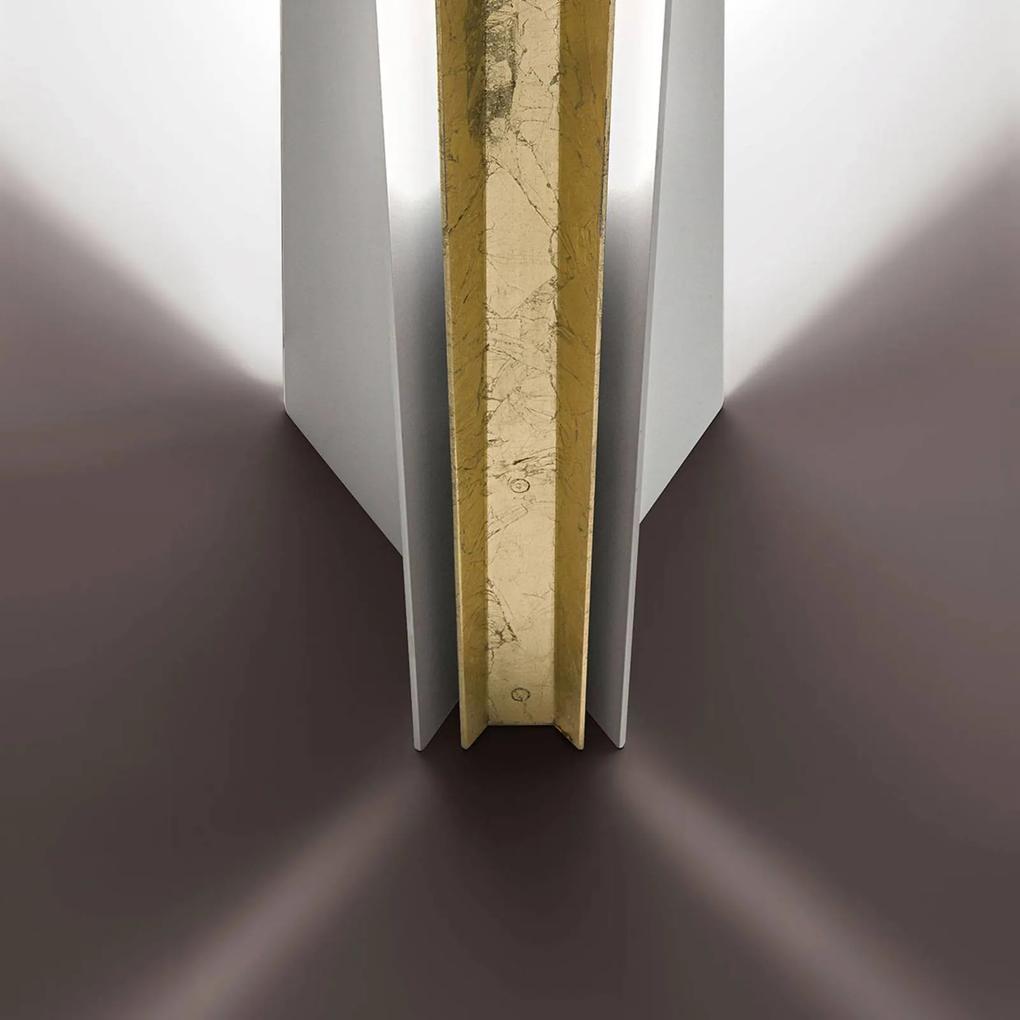 ICONE Reverse stojaca LED lampa s lístkovým zlatom