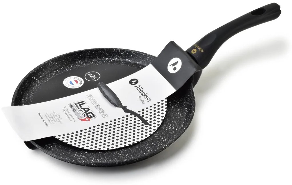 Hliníková pánev na palačinky PARSLEY ALLESKEN ILAG BASIC 26 cm černá