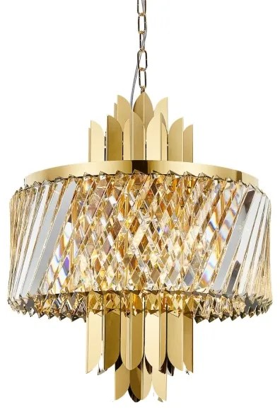 Luster na reťazi MARGOT 6xE14/40W/230V pr. 43 cm zlatá