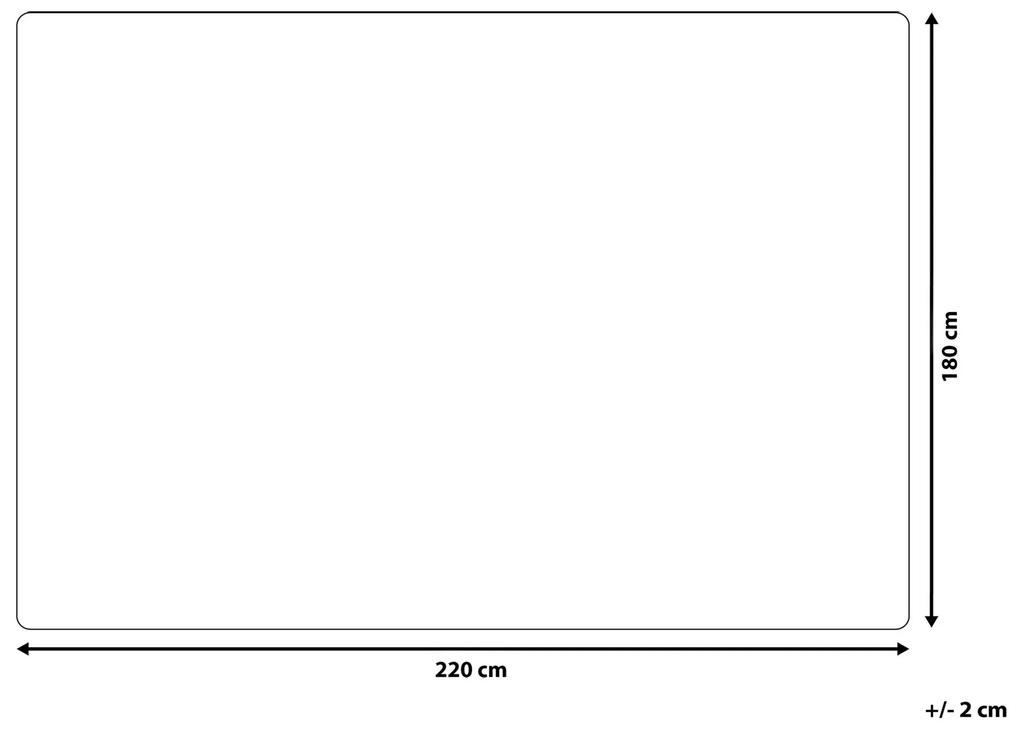 Prikrývka 180 x 220 cm hnedobiela ASDAD Beliani
