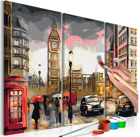 DIY set na tvorbu vlastného obrazu na plátne Artgeist London Streets, 60 × 40 cm