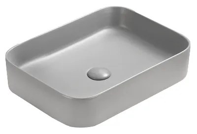 Mexen Vena, umývadlo na dosku 50 x 37 cm, svetlá šedá matná, 22195061