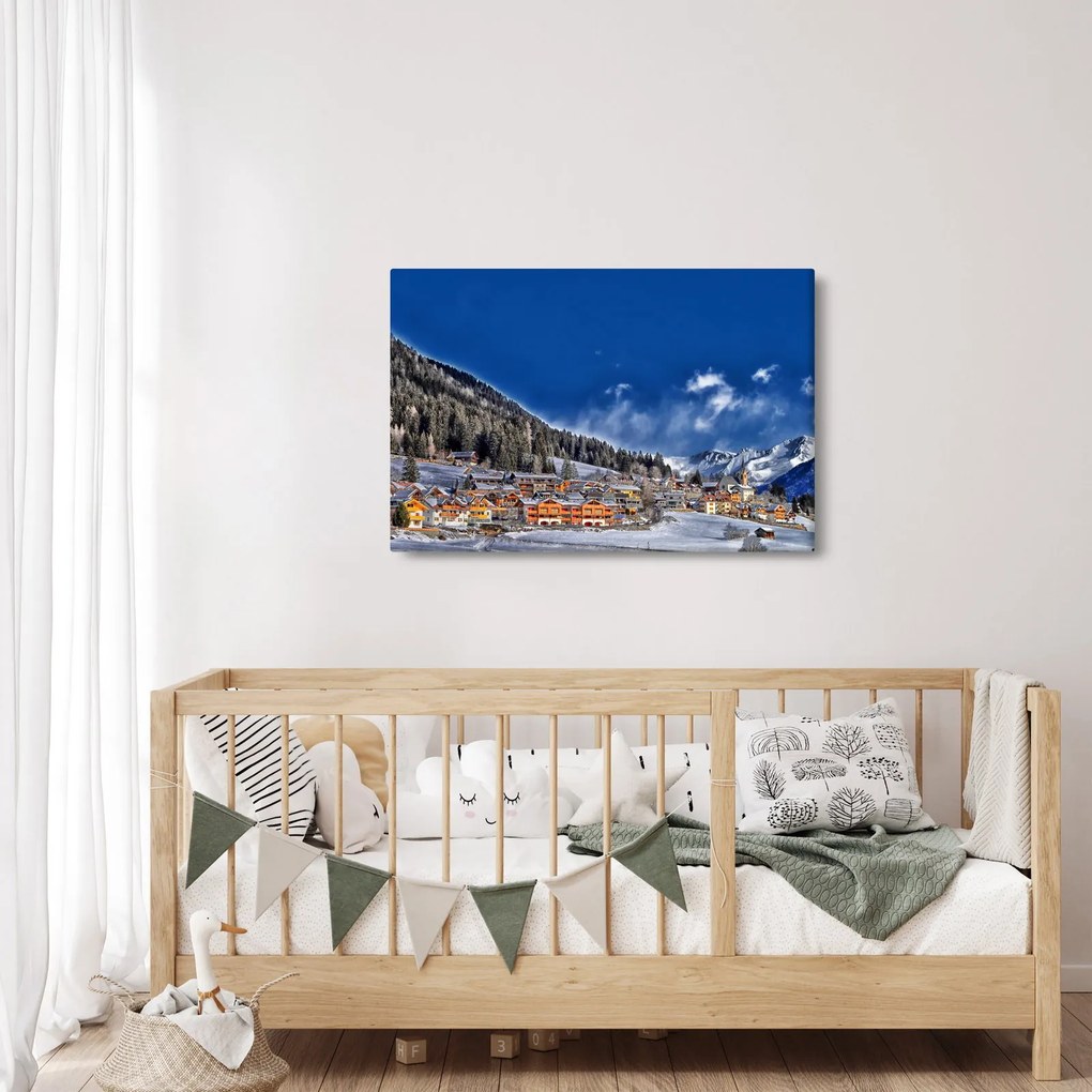Obraz - Horské mestečko (90x60 cm)