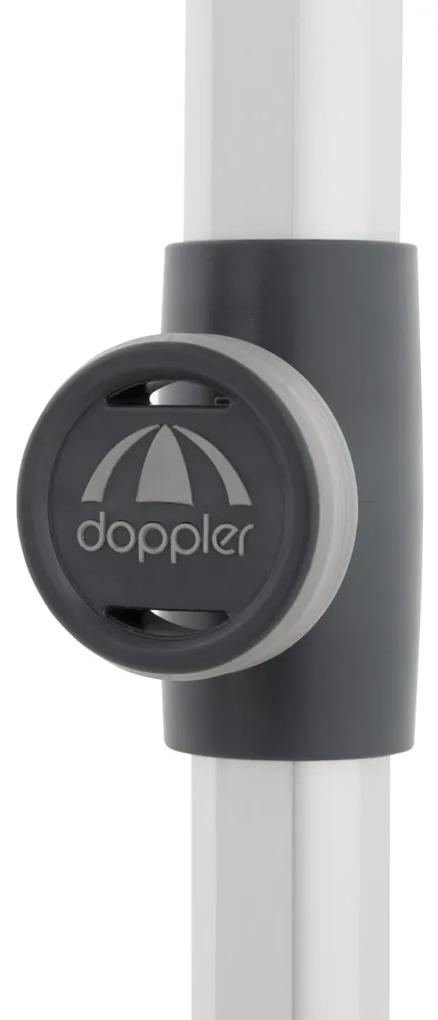 Doppler EXPERT 220 x 140 cm - slnečník s automatickým naklápaním tehlový (terakota - kód farby 833), 100 % polyester