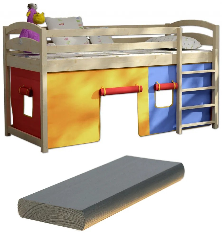 FA Vyvýšená detská posteľ Atos 200x90 Farba: Limetka (+44 Eur)