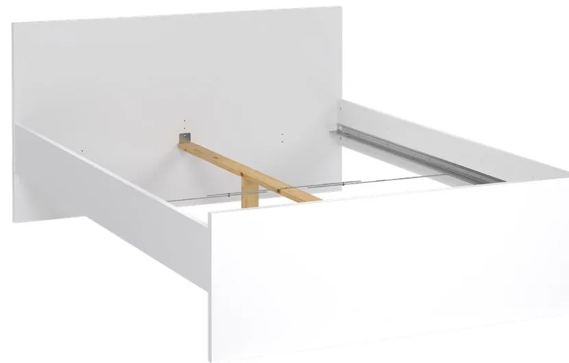 Biela dvojlôžková posteľ z drevotriesky bez roštu 140x200 cm Naia – Tvilum