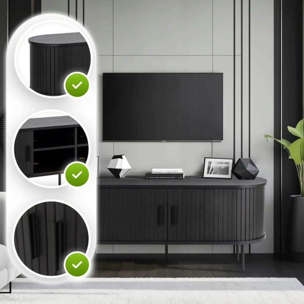 PROXIMA.store - Elegantný TV stolík TRISH FARBA: dub