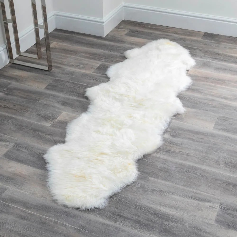 Biela ovčia kožušina Native Natural Double, 60 x 240 cm
