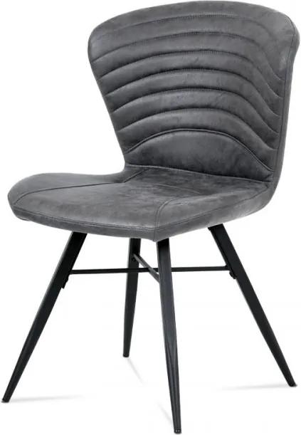 Jedálenská stolička HC-442 GREY3 sivá / čierna Autronic