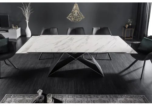 Rozkladací jedálenský stôl 39562 180/260 x 90cm White Look Ceramik  - Komfort-nábytok