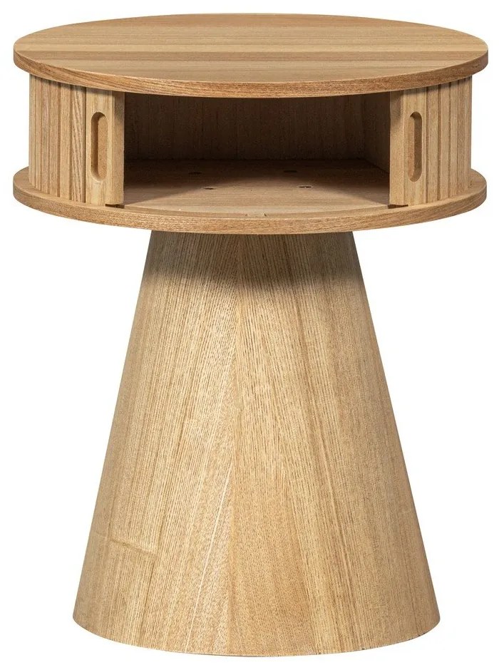 Nočný stolík v dekore borovice v prírodnej farbe Karri – WOOOD