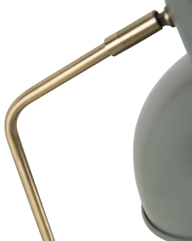 Retro stolná lampa zelená s bronzom - Milou