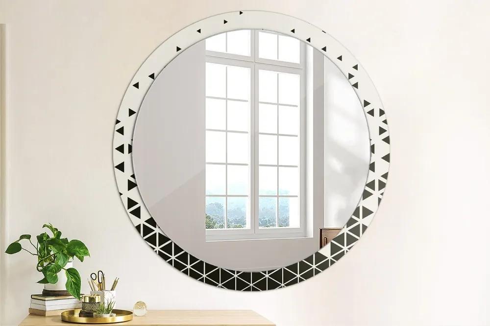 Okrúhle ozdobné zrkadlo Abstraktný geometrický fi 100 cm