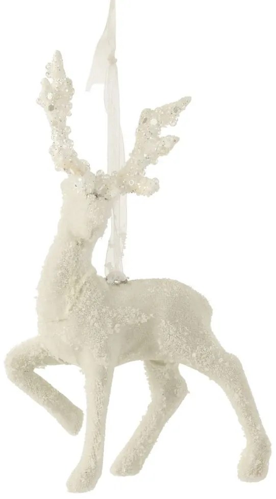 Prírodná závesná dekorácia z mangového dreva Jeleň - 10*1*12cm