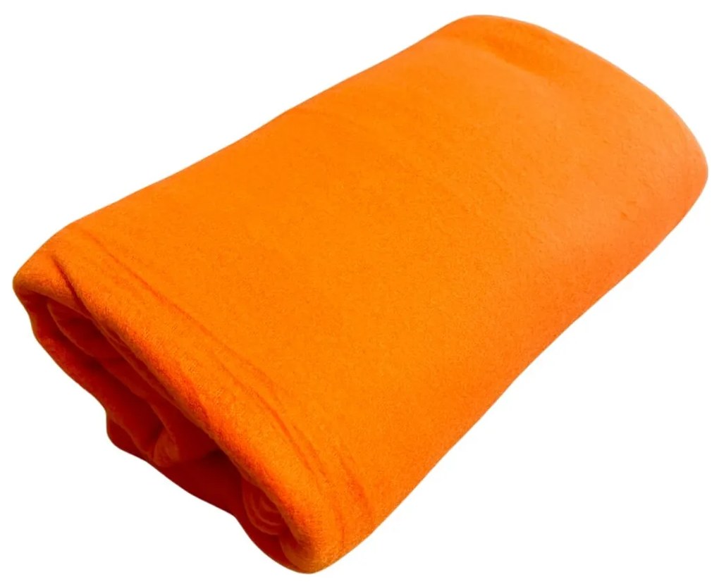 Deka Fleece Oranžová 150x200cm TiaHome
