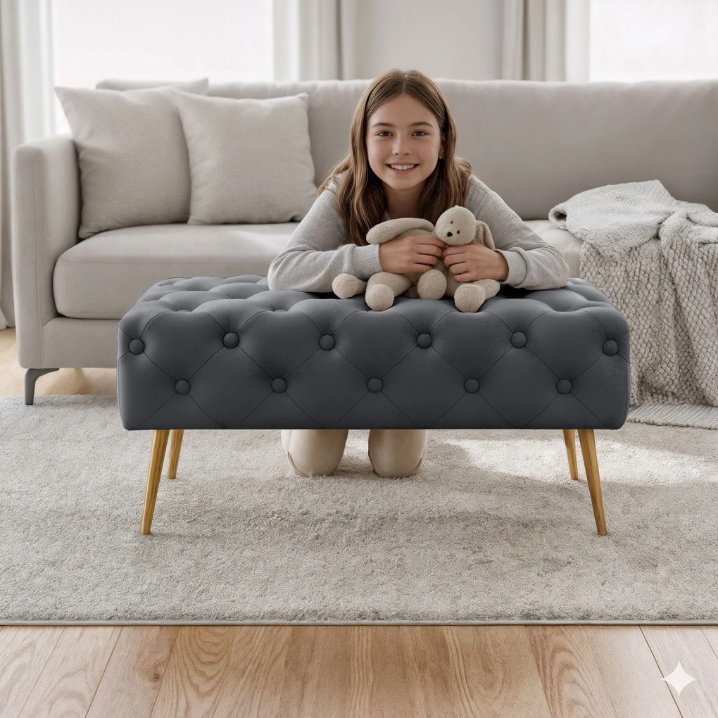 Taburet Madrid grafitový