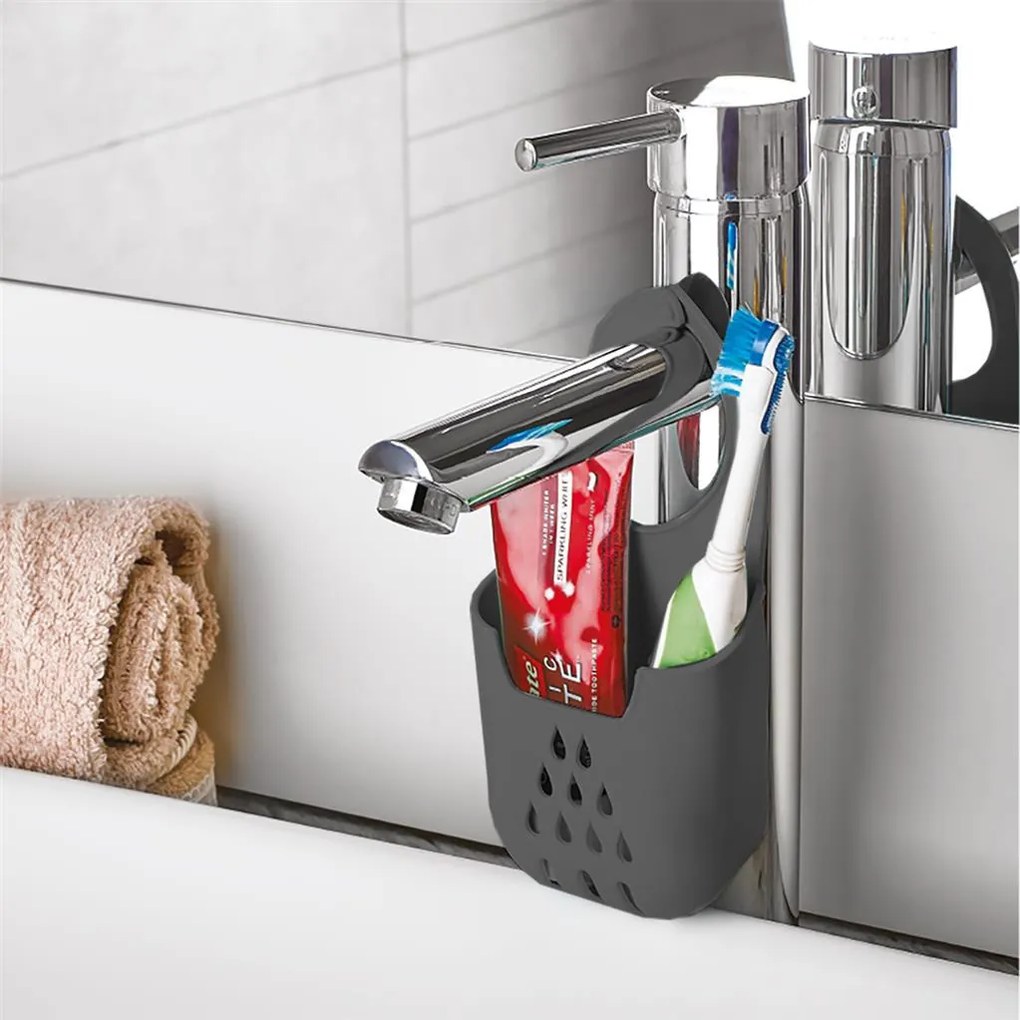 Orion Držiak na hubku do drezu / na batériu, s hubkou GABKE, sivý