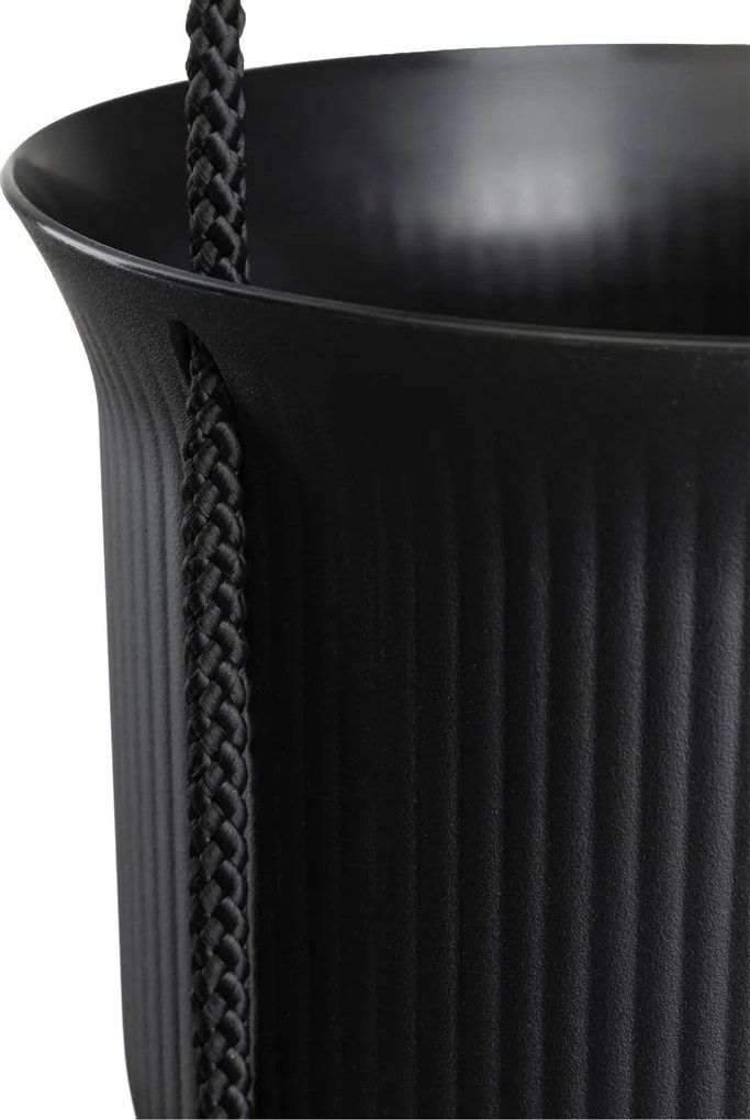 Závěsný květináč AERA HANG 17,9 cm černý