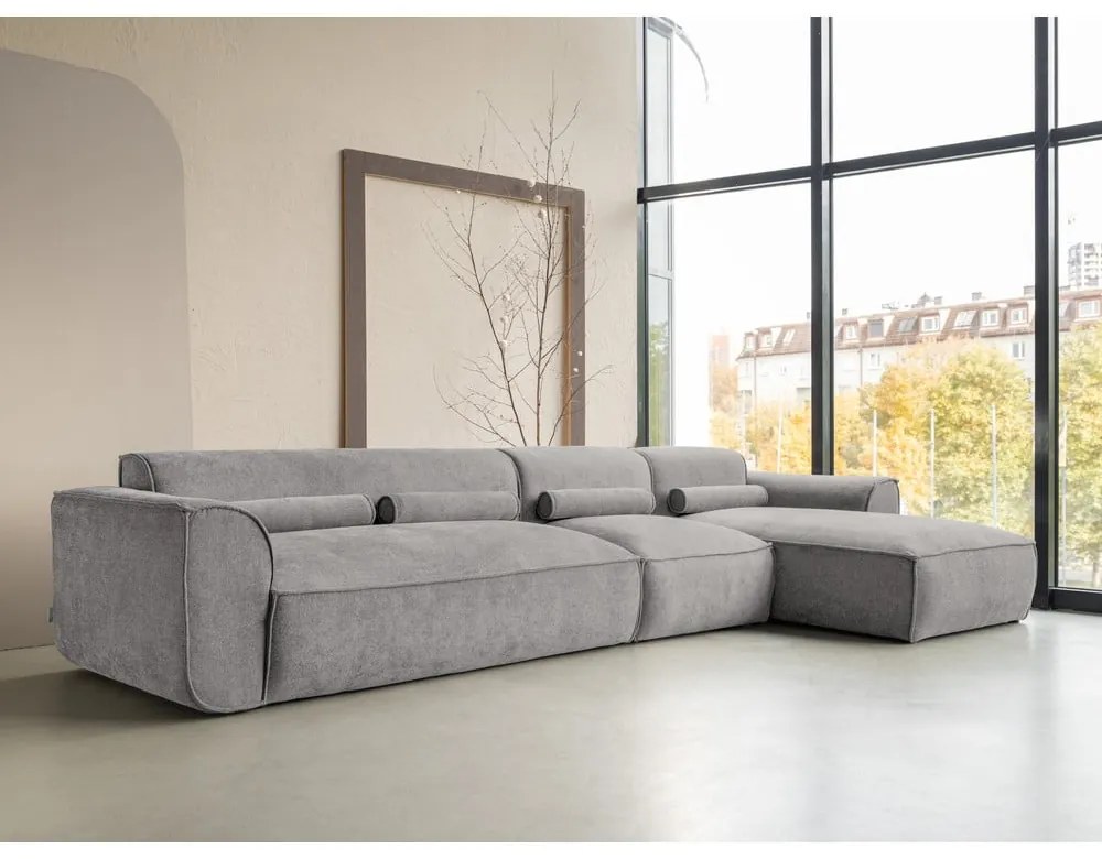 Svetlosivá rohová pohovka (pravý roh) Flex Felix – Miuform