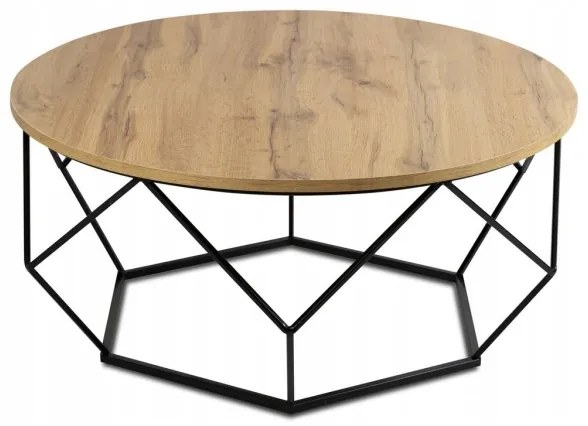 Konferenčný stolík DIAMOND 40x90 cm čierna/hnedá