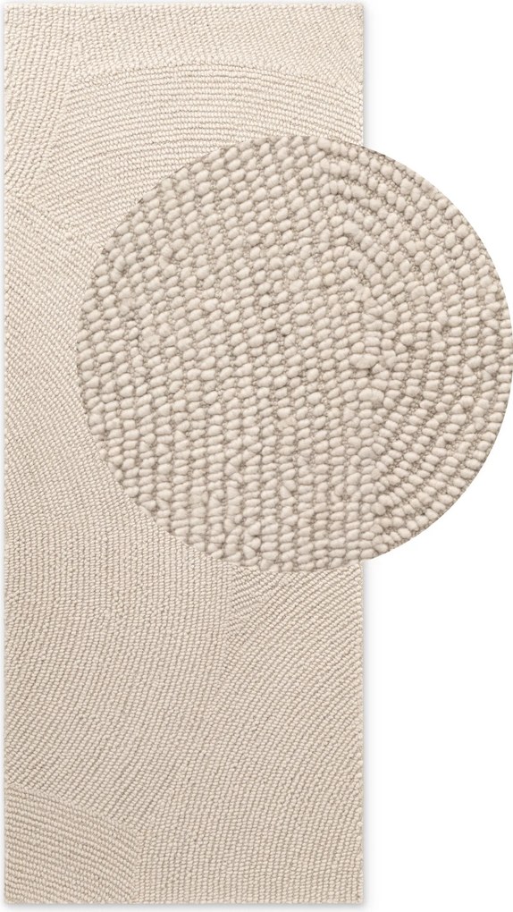 Hanse Home, Behúň Calmio 106220 Natural White, 80x200, biela, obývacia izba