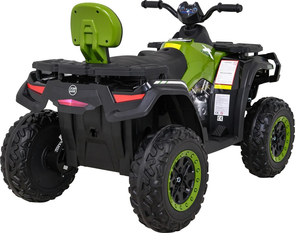 Ramiz Štvorkolka XT-Speed pre deti zelená + pohon 4x4 + EVA kolesá + pomalý štart + MP3 rádio + LED