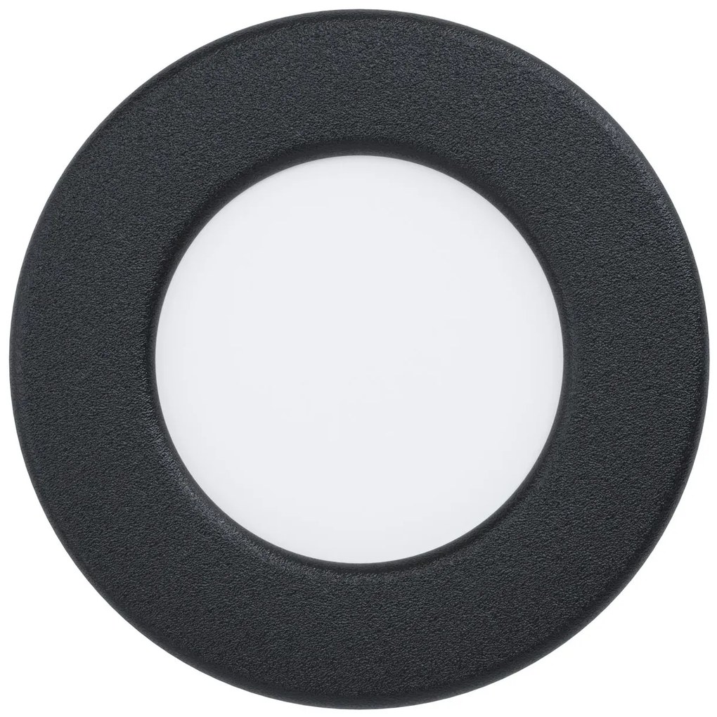 EGLO LED zápustné osvetlenie do kúpeľne FUEVA 5, 2,7W, teplá biela, 86mm, okrúhle, čierne