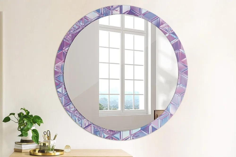 Okrúhle dekoračné zrkadlo s motívom Abstraktný surálny fi 100 cm