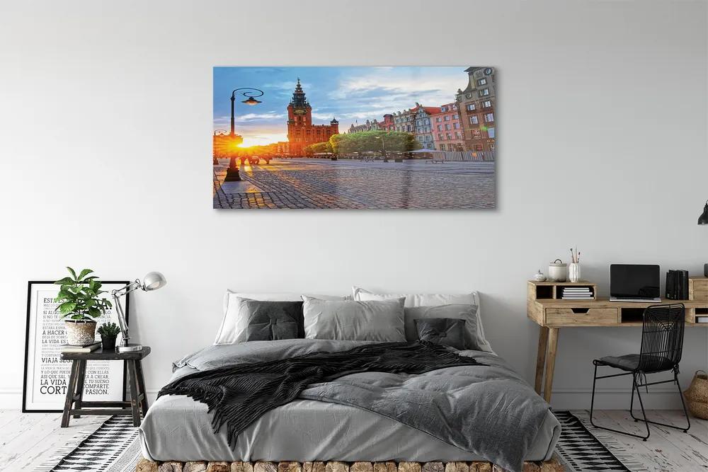 Obraz na akrylátovom skle Gdańsk staré mesto východ 140x70 cm