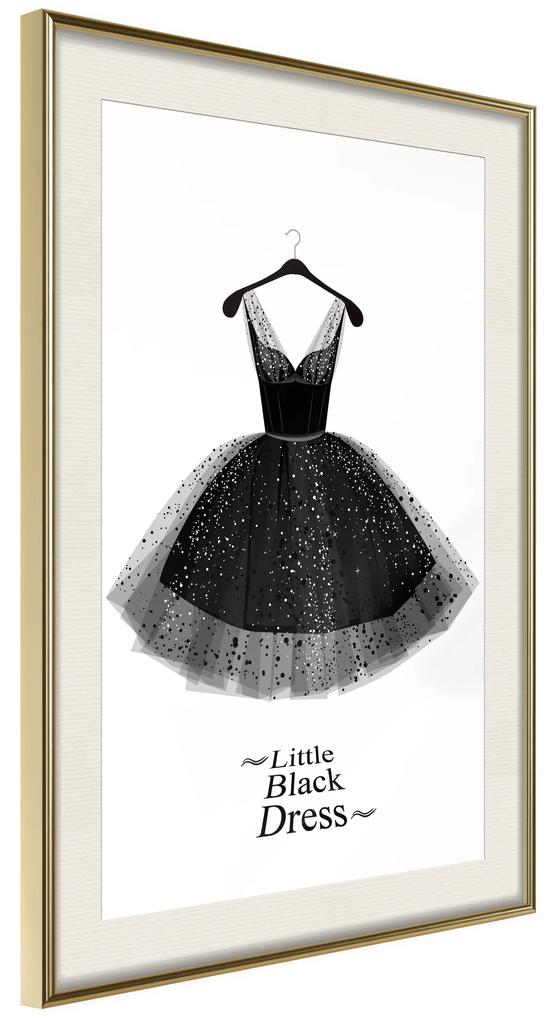 Artgeist Plagát - Little Black Dress [Poster] Veľkosť: 20x30, Verzia: Zlatý rám