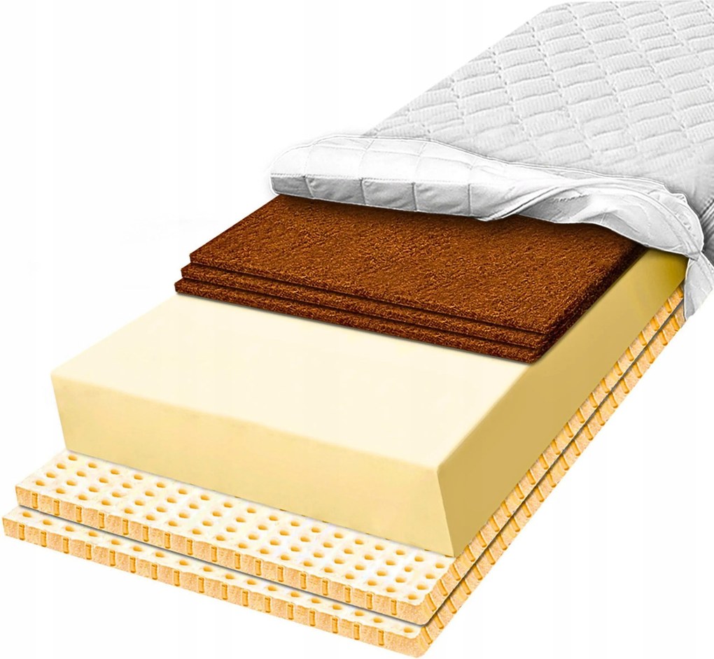 Matrac 150x180 až 3 vrstvy kokosu a 6 cm latexu, antiroztočový H2 29 cm