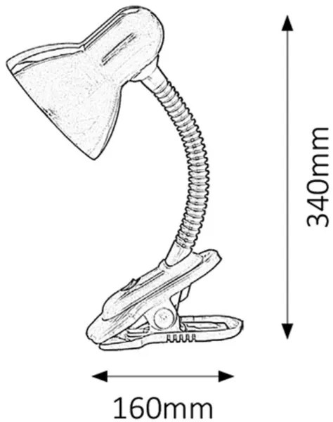 Rabalux 4257 - Stolová lampa DENNIS 1xE27/40W/230V
