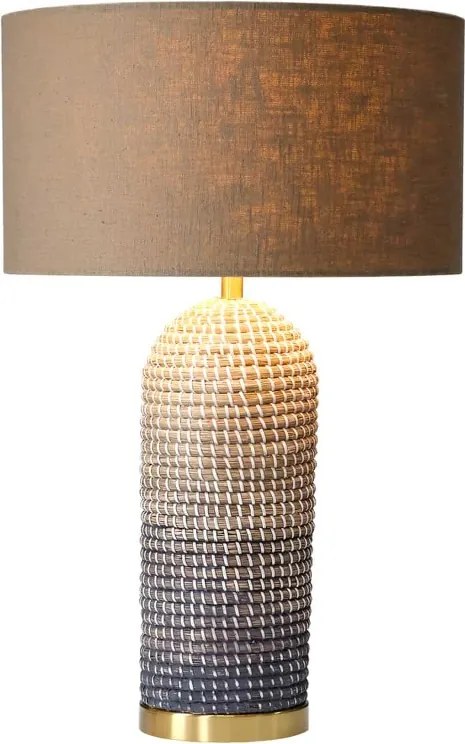 Dizajnová stolová lampa Saretha 61 cm hnedá