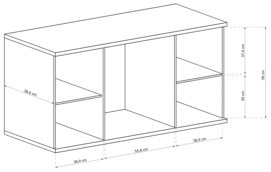 Komoda Claudi 04 (dub artisan). Akcia -21%. Vlastná spoľahlivá doprava až k Vám domov. 1055488