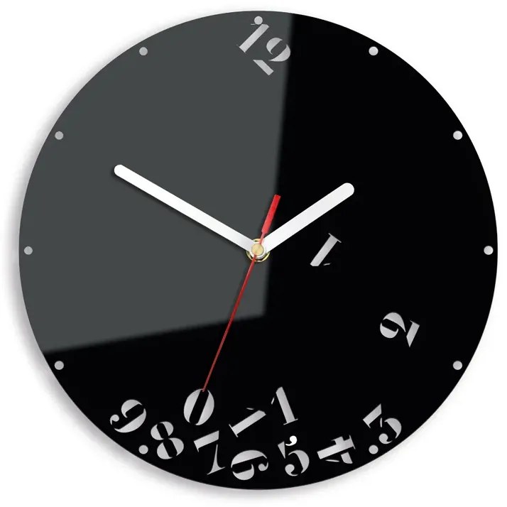 Nástěnné hodiny Numbers 30 cm černé