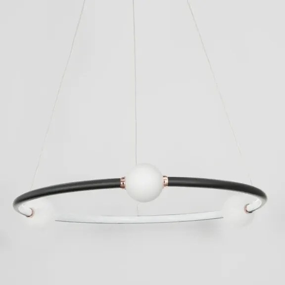 LED luster Celia 64 čierne s diaľkovým ovládaním