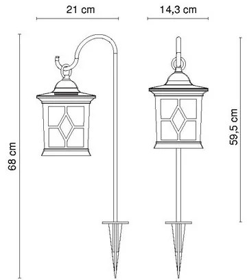 Globo 33270 - Solárna lampa SOLAR AL 1xLED/0,05W/3,2V IP44