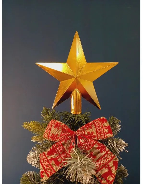 Bestent Špic na vianočný stromček Hviezda 20cm GOLD