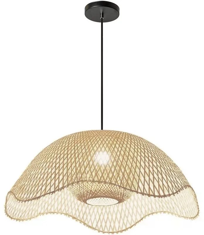 Toolight Natural, závesné svietidlo 1xE27 APP1633-1CP, čierna-hnedá, OSW-05105