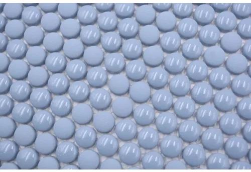 Sklenená mozaika zaoblená smalt mix modrá lesklá/matná