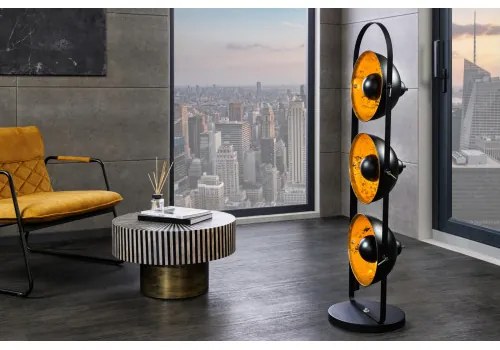 Stojaca lampa 22968 Studio 130cm Čierna-zlatá  - Komfort-nábytok