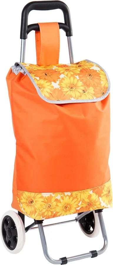 Nákupná taška na kolieskach Daisy oranžová,