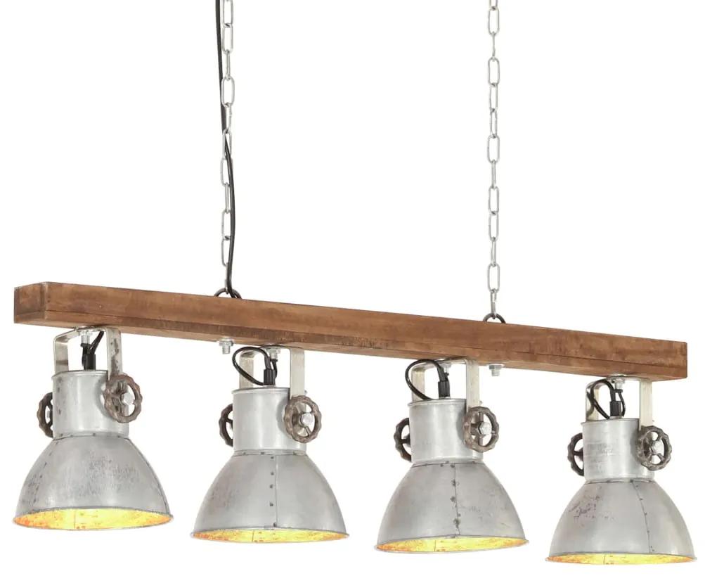 Industriálna stropová lampa strieborná mangovník E27 320521