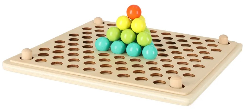 KIK Montessori vzdelávacia guličková mozaika 77 ks – kreatívna drevená sada pre deti 3+