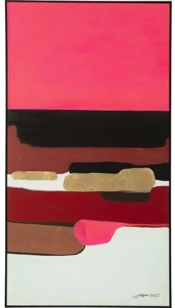 Abstract Shapes obraz ružový 73x143 cm